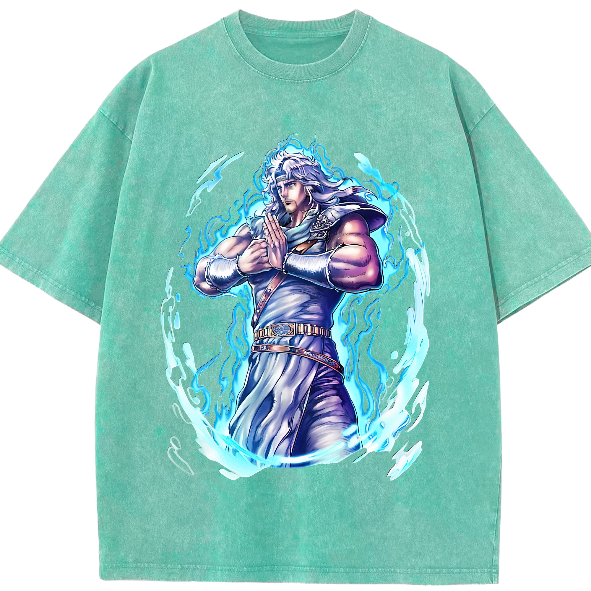 （画像用） 北斗の拳 Fist of the North Star 綿100% ヴィンテージ風 半袖Tシャツ（フロントプリント）